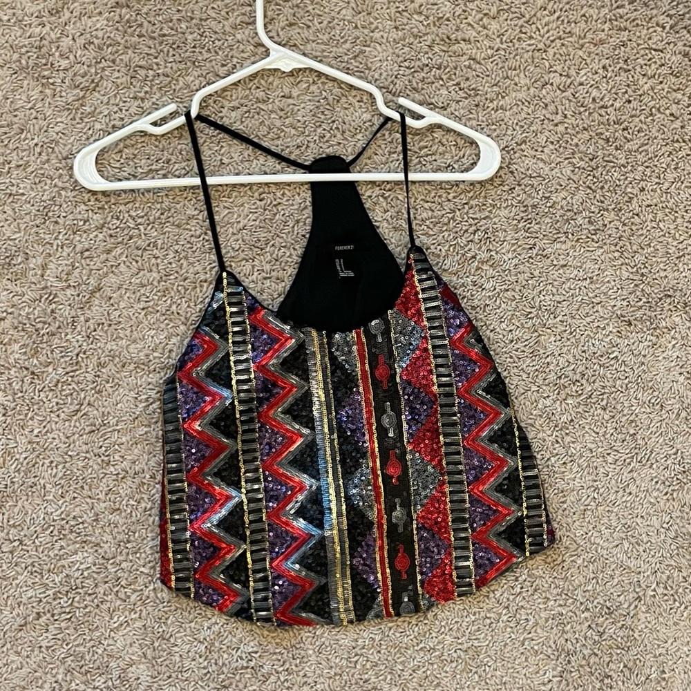 Sequins crop top